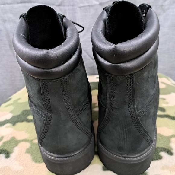 %Timberland Men\'s Boots Size 13M Black Nubuck Leather / D11 main image 6